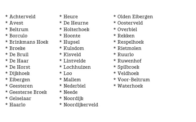 Overzicht gemeente Berkelland Overzicht gemeente Berkelland